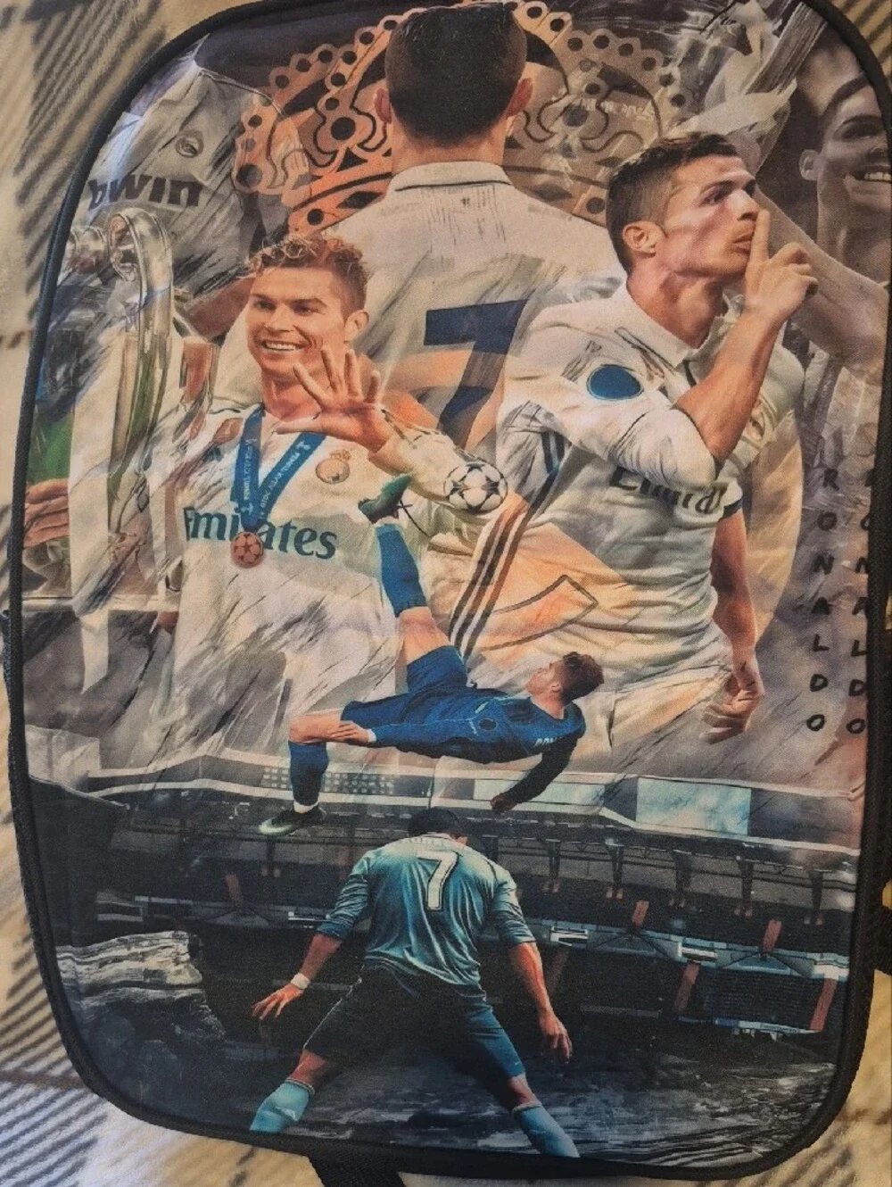 Ronaldo Black Backpack Set